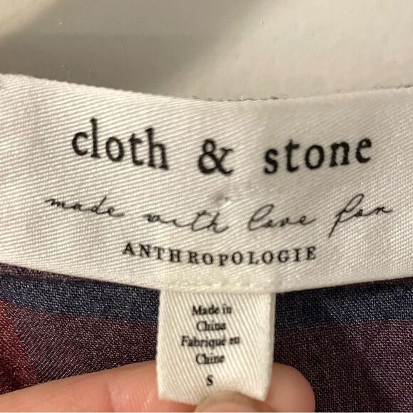 Cloth & Stone for Anthropologie plaid ruffled long sleeve dress in Small - Picture 3 of 8